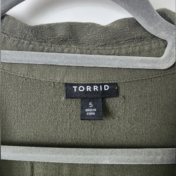 Midi Rayon Slub Belted Shirtdress - Picture 7 of 7